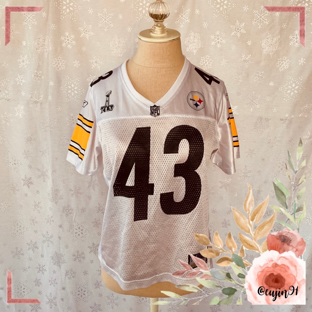 Reebok NFL Steelers 43 Polamalu Jersey S